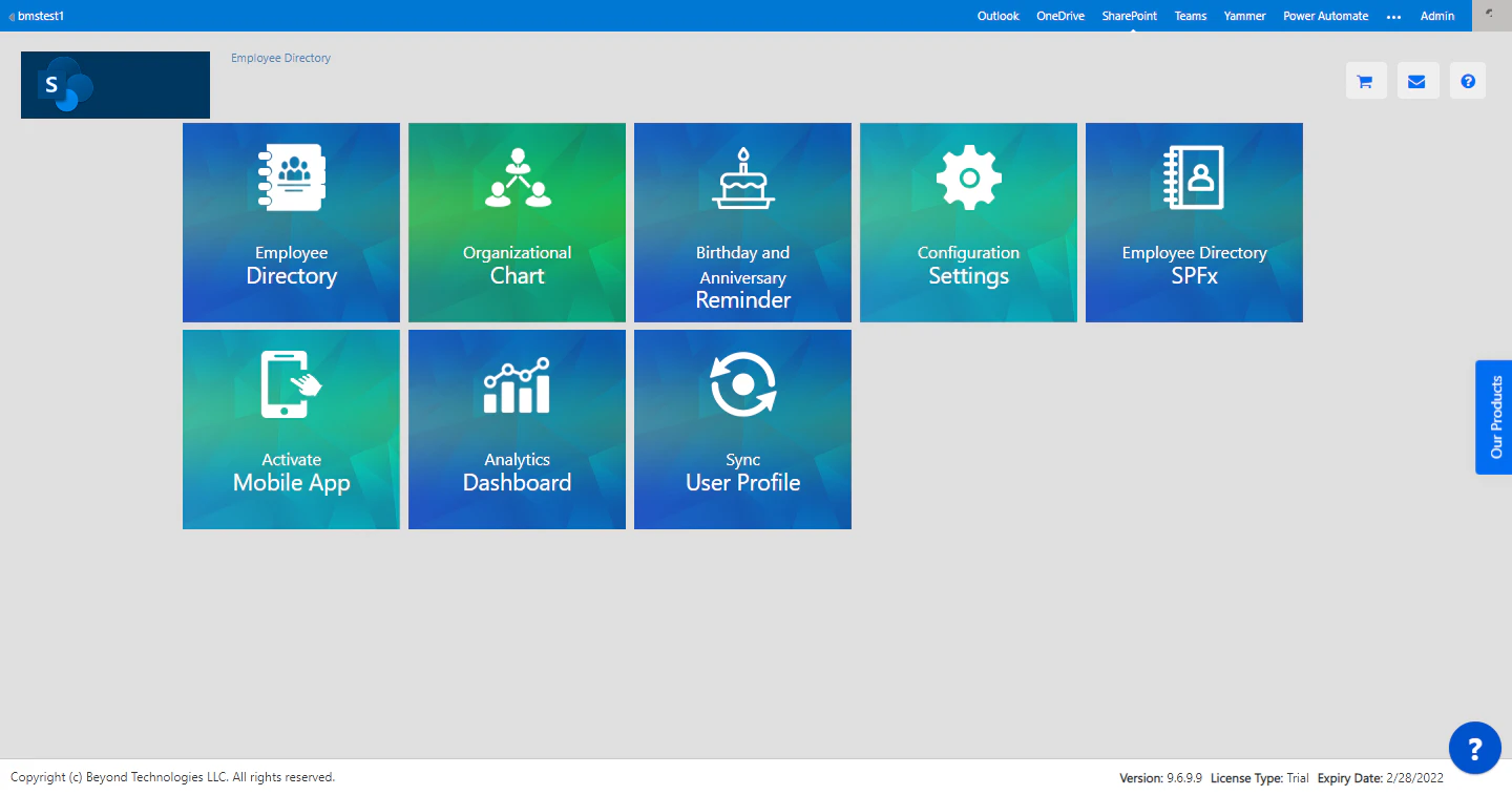 screenshot of Beyond Intranet